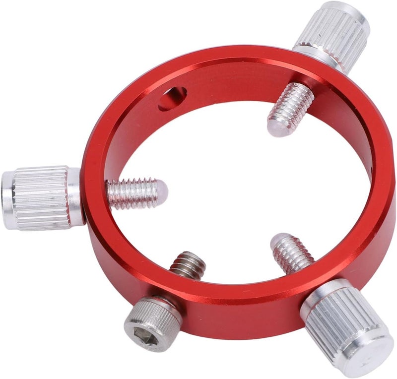 Wisoqu Guiding Scope Ring for Telescope, Guidescope Finderscope Guide Scope Ring with M6 Screw 1/4 Inch Screw, 30 to 50mm Adjustable, Aluminum Alloy, Red - Image 1